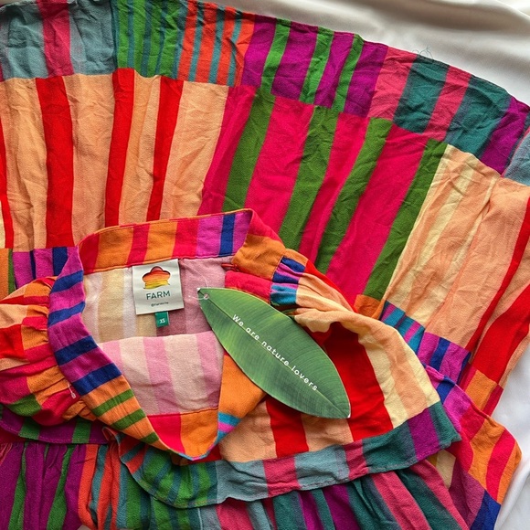 NWT Farm Rio Sunset Stripes Lenzing Midi Skirt ✨🦜 - Picture 4 of 7